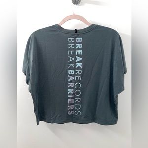 Athleta Allyson Felix Break Records Break Barriers gray tshirt - XS